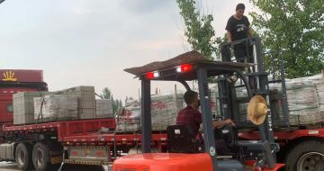 阜阳 黄金麻冰裂纹，地铺石装车