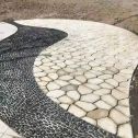 阜阳 黄金麻冰裂纹地铺石工地铺装案例