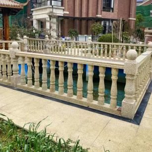 阜阳黄金麻花岗岩石材栏杆，扶手，将军柱，花瓶柱