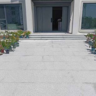 阜阳 芝麻白花岗岩地铺石地面铺装