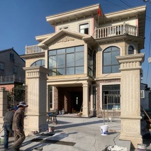 阜阳 黄金麻花岗岩荔枝面别墅外墙干挂私家专属