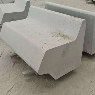 阜阳 芝麻白花岗岩异形坐凳，石凳