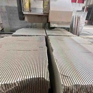 阜阳 车间生产日常，黄金麻白麻花岗岩