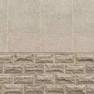 阜阳 黄金麻自然面蘑菇石配荔枝面干挂