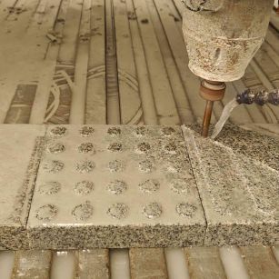 阜阳 芝麻白花岗岩石材盲人石、盲道石、盲点石