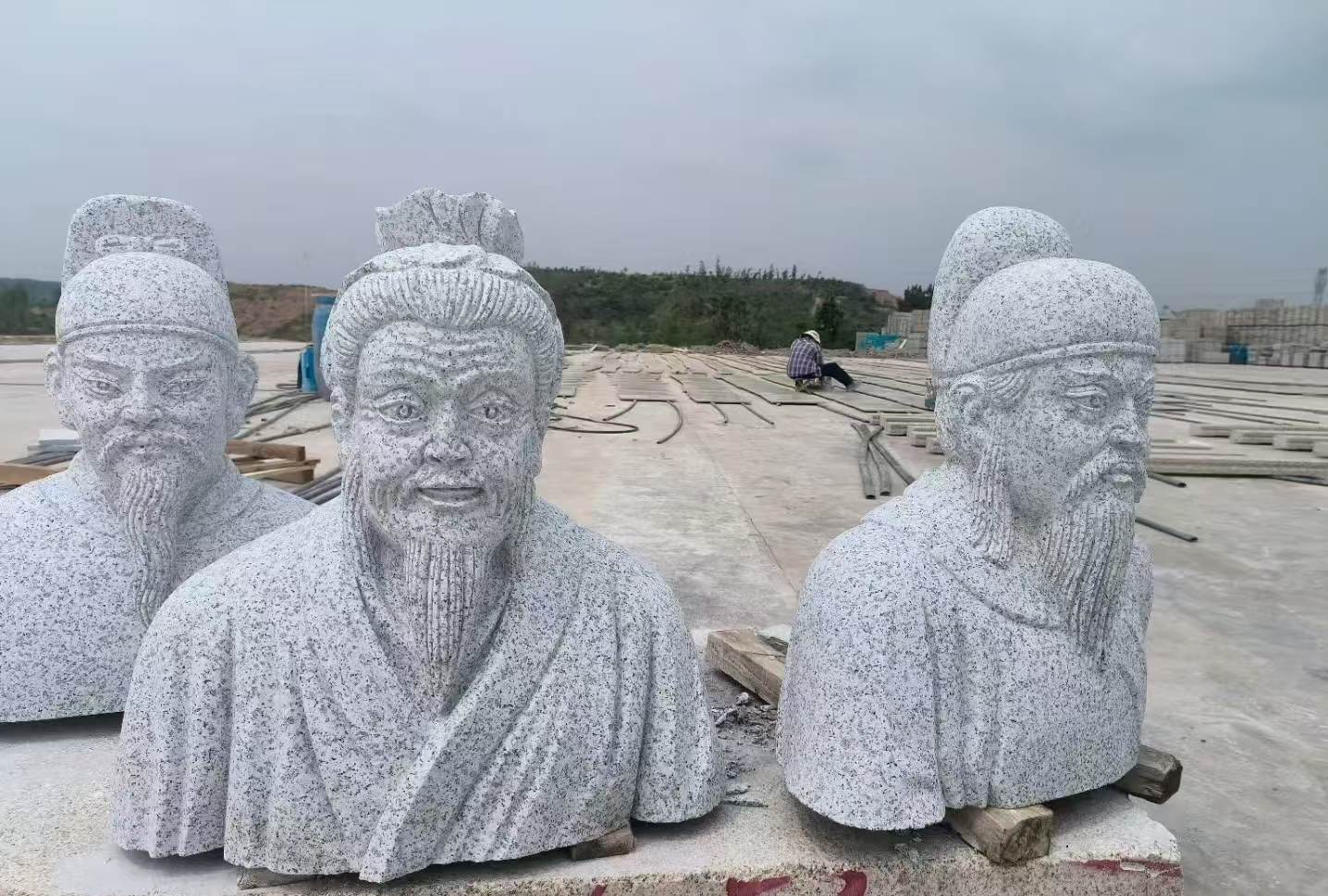 阜阳 白麻花岗岩石材人物立体雕刻