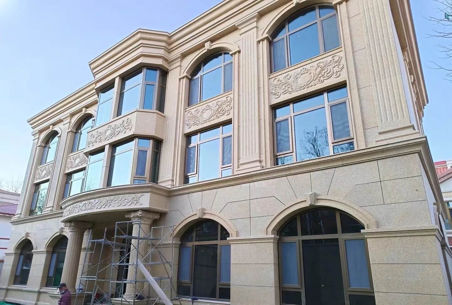 阜阳 黄金麻花岗岩别墅外墙干挂