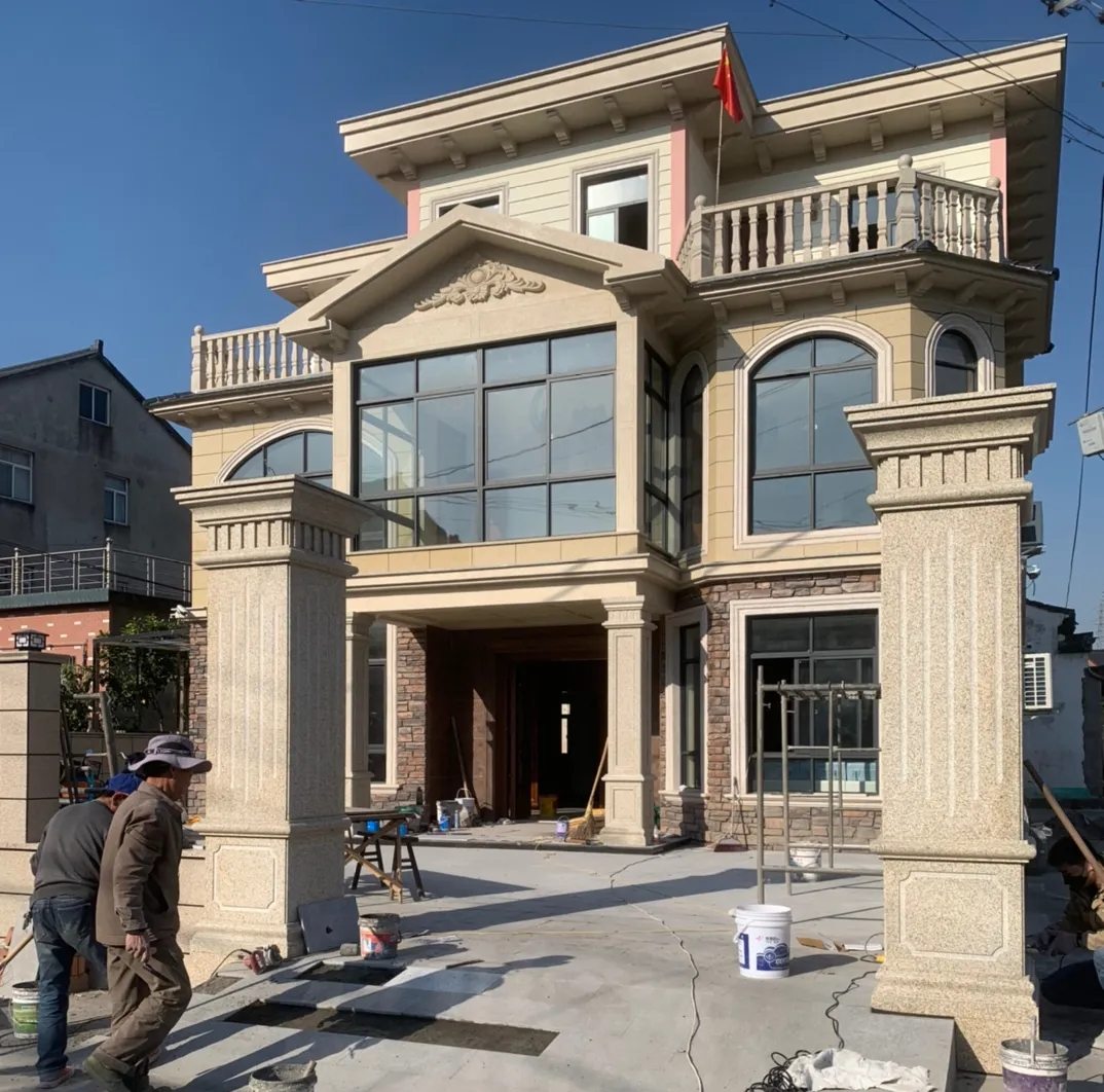 阜阳 黄金麻花岗岩荔枝面别墅外墙干挂私家专属