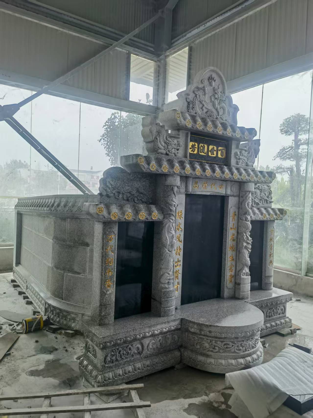 阜阳 芝麻白墓碑效果展示图